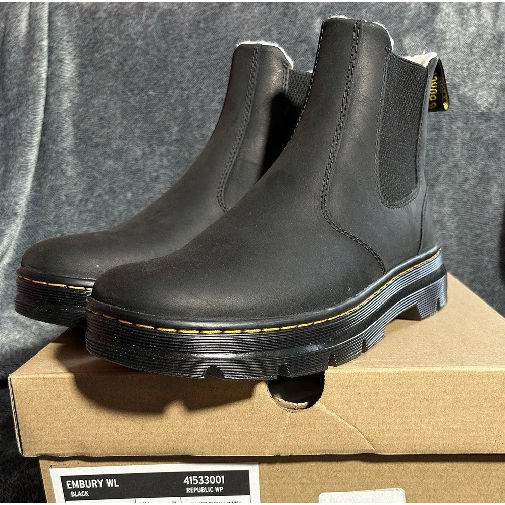 Dr. Martens Embury WL Boots Women's 9 / Mens 8 Black Republic WP 41533001